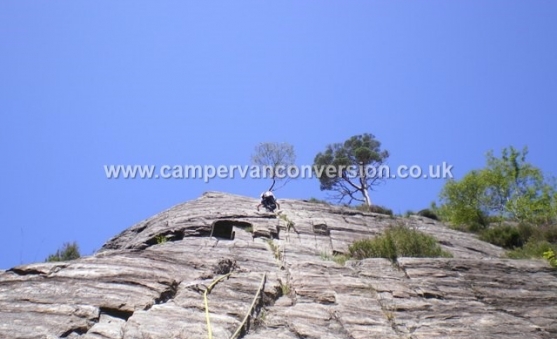 A converted van makes it easier to get to climbs early!