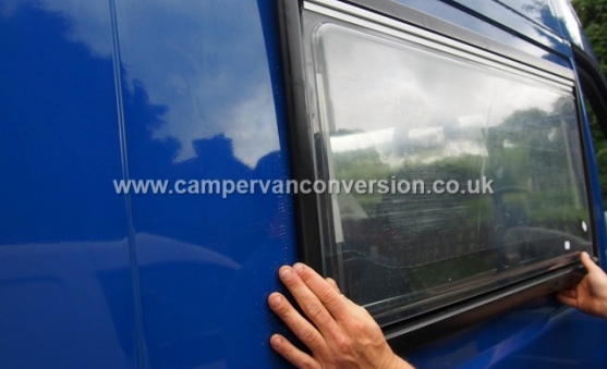 rubber mounted van windows