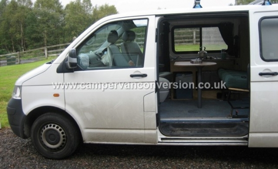 A view of the inside of a campervan