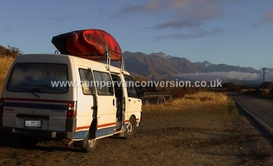 Campervan for kayaking